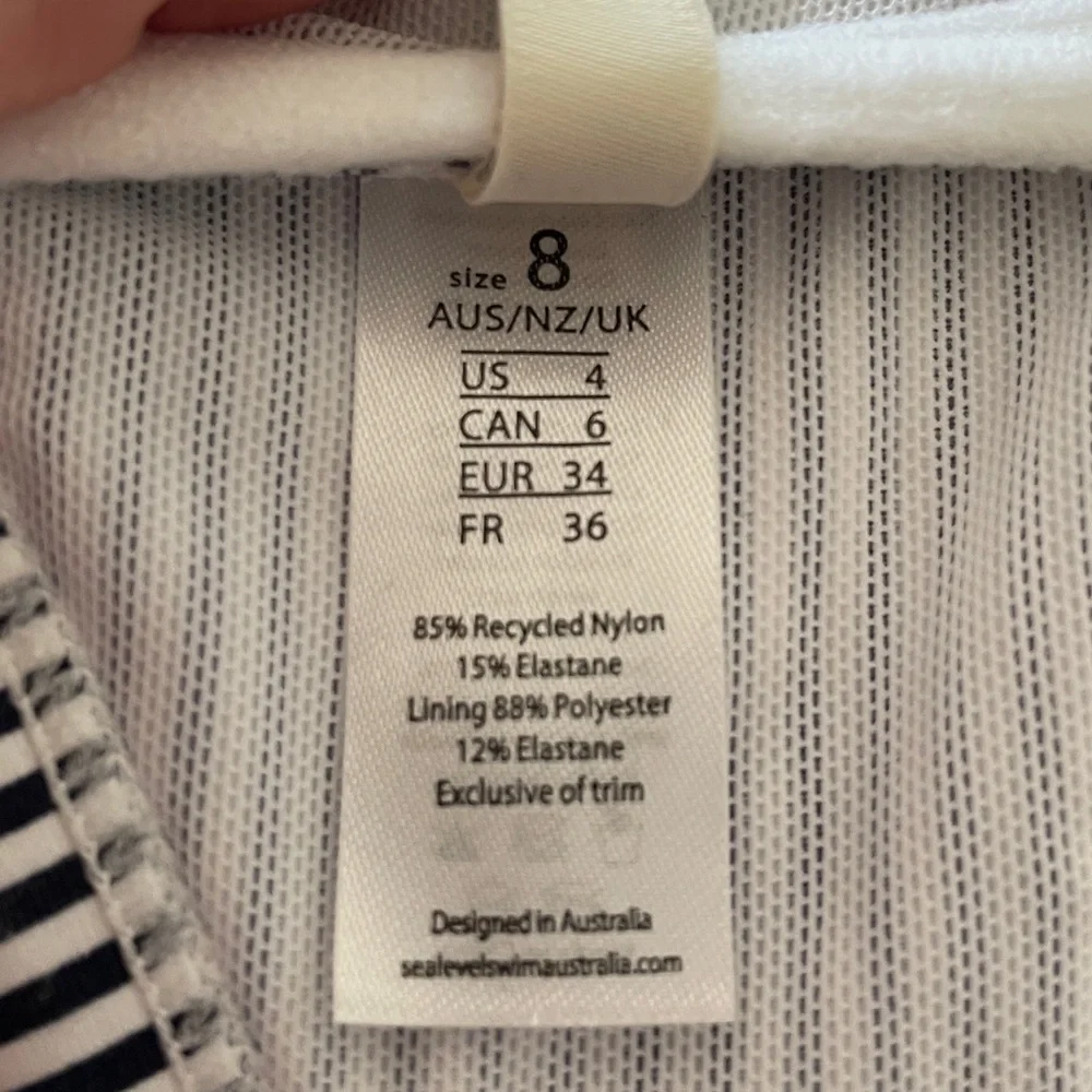 Sea Level Australia Positano Stripe Underwire DD/E Cup Bikini Top Size 4 - Picture 5 of 7